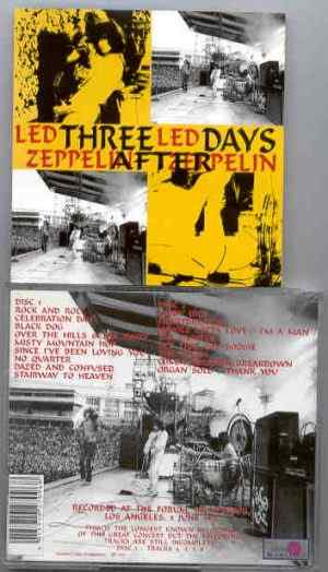 Led Zeppelin - Three Days After  ( Silver Rarities ) ( 2 CD SET ) ( LA Forum , California , USA , June 3rd , 1973 )