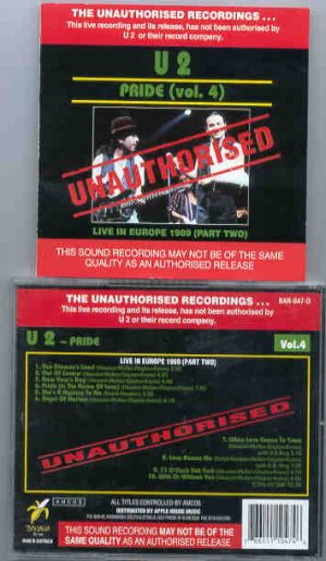 U2 - Pride Vol. 4 ( Recorded Live in Europe 1989 part two )