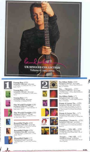 Paul McCartney - UK Singles Collection Vol 6 ( 1997 - 2004 ) ( 2010 Girls School ) ( 2 CD SET)