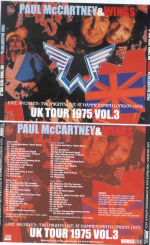 Paul McCartney - UK TOUR 1975 VOL. 3 ( 4 CD SET ) ( Two Nights At Hammersmith , London )