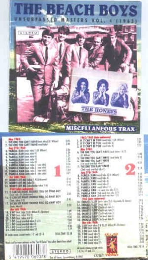 The Beach Boys - Unsurpassed Masters vol. 4 ( 2 CD SET ) ( Miscellaneous Trax )