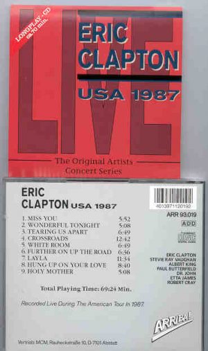 Eric Clapton - USA 1987 ( Live During the 1987 Tour )