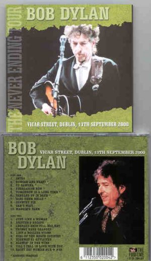 Bob Dylan - Vicar Street , Dublin ( 2 CD SET )( Live in Dublin , Ireland , Sep 13th , 2000 )