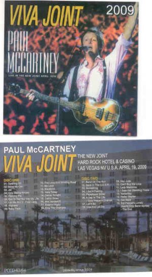 Paul McCartney - Viva Joint ( 2 CD set ) ( Piccadilly Circus ) ( Hard Rock Hotel , Las Vegas , Nevada , USA , April 19th , 2009 )
