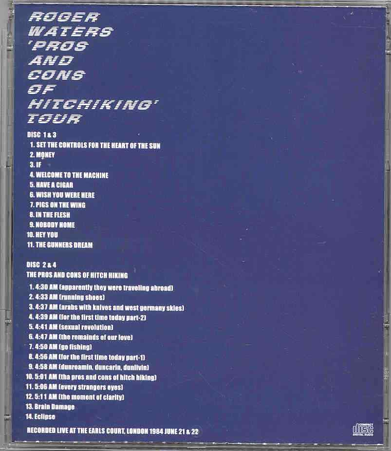 Eric Clapton - 1984 Hitchhiking Tour W/ Roger Waters Vol. 2  Scapegoat    ( 4 CD SET )