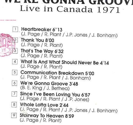 Led Zeppelin - We Are Gonna Groove ( Swingin' Pig ) ( Live in Canada 1971 )