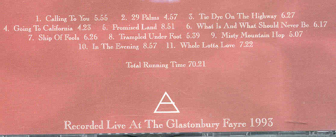Led Zeppelin - What Is And What Should Ever Be ( Robert Plant Live At Glastonbury Fayre , 1993 )