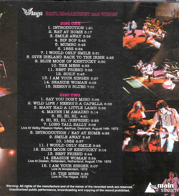 Paul McCartney - Wild Live ( 2 CD set )