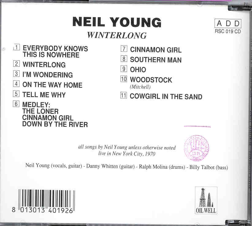 Neil Young / CSNY - Winterlong ( Oil Well ) ( Cincinnati Music Hall , Ohio , USA , February 10th , 1970 )