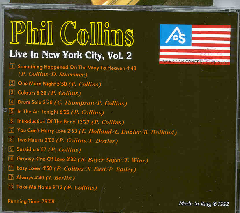 P. Gabriel / GENESIS / P. Collins - With Or Without Genesis ( New York City 1990 Part Two )