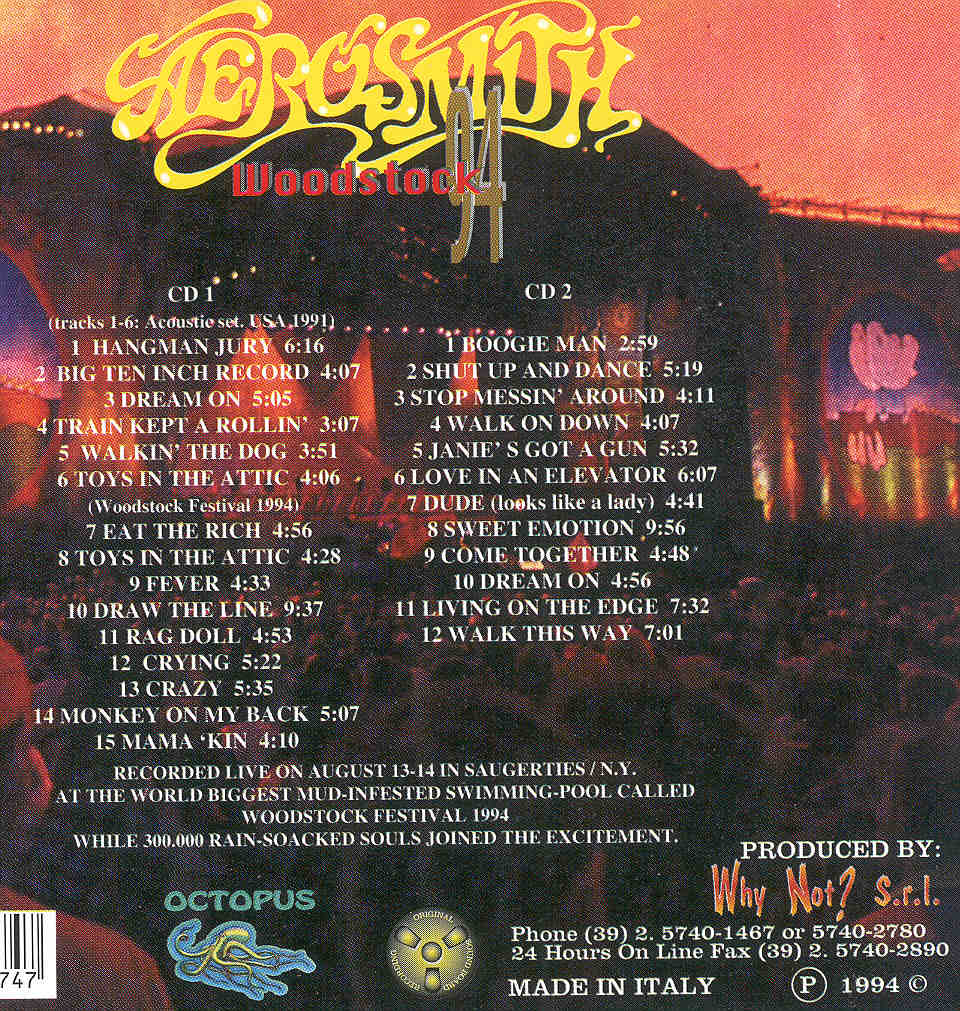 Aerosmith - Woodstock 1994 ( 2 CD SET ) ( Octopus )