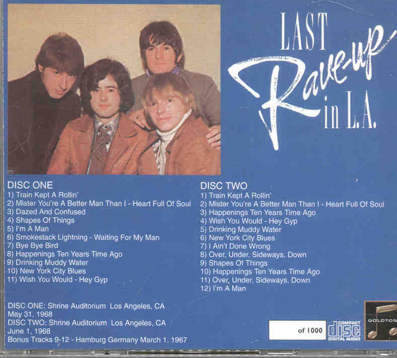 Eric Clapton - Last Rave - Up in L.A. ( The Yardbirds ) ( 2 CD set )