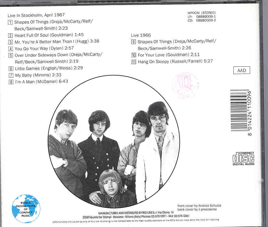 Eric Clapton - Zeppelin Presentation ( The Yardbirds LIVE In Stockholm 1967 ) ( WPOCM )