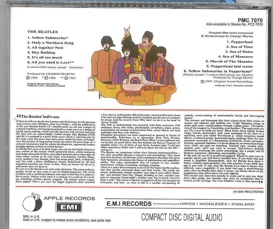 The Beatles - Yellow Submarine  MONO    ( Apple EMI )
