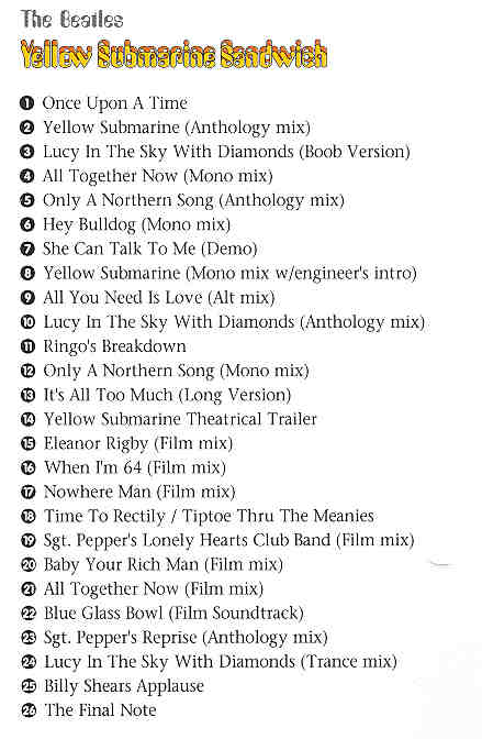 The Beatles - Yellow Submarine Sandwich