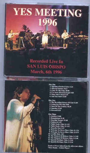 Yes - Yes Meeting 1996  ( 3 CD SET )( San Luis Obispo , March 6th , 1996 + Peter Banks Unreleased Tracks )