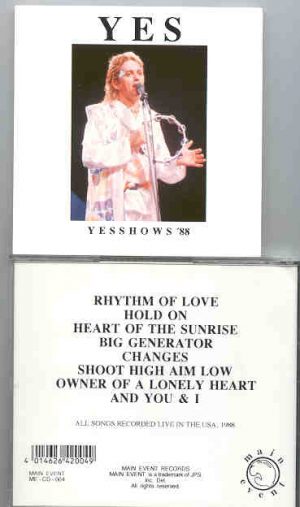Yes - Yesshows 88 ( Recorded Live in The USA , in 1988 )