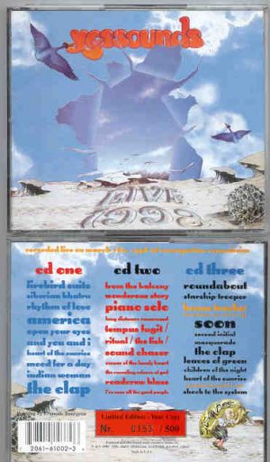 Yes - Yessounds ( 3 cd set ) ( Recorded Live at Rosengarden Manhein , March 18th , 1998 )