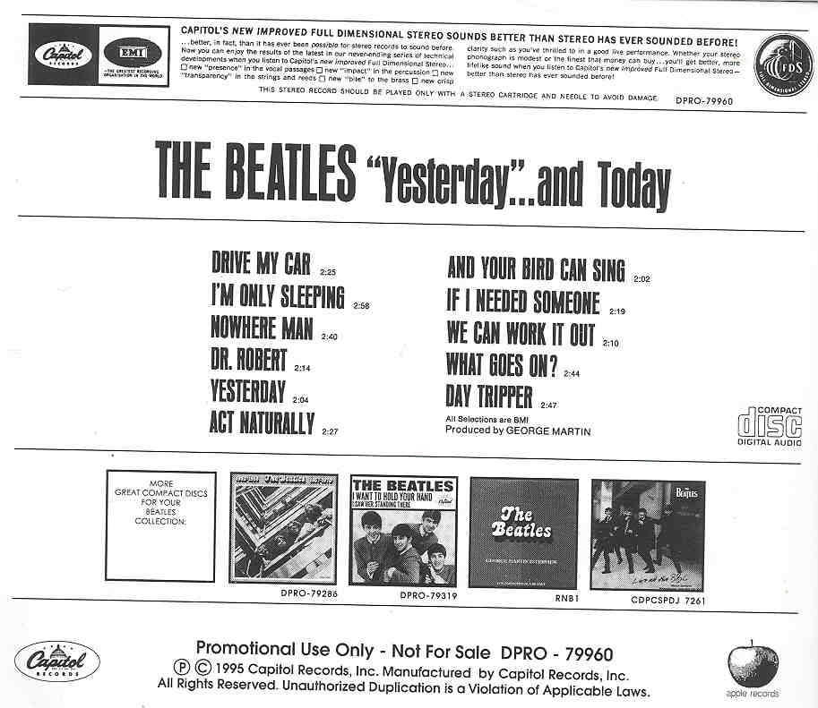 The Beatles - Yesterday and Today  ( Butcher's Cover )( Capitol's Full Dimensional Stereo )