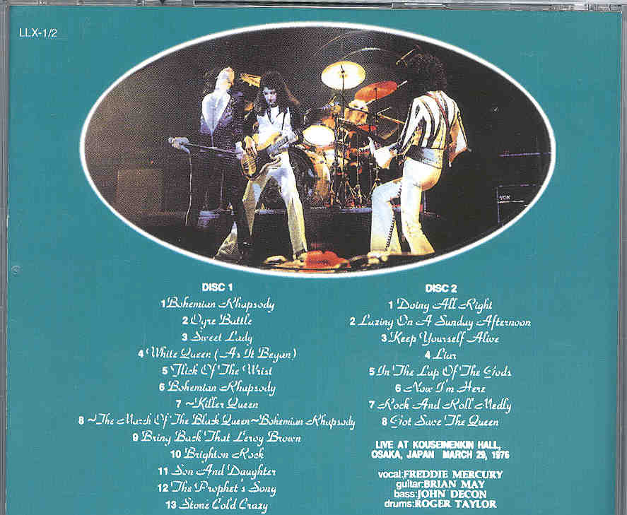 Queen - Zoom ( 2 CD!!!!! set ) ( Kounseinenkin Hall , Osaka , Japan , March 29th , 1976 )