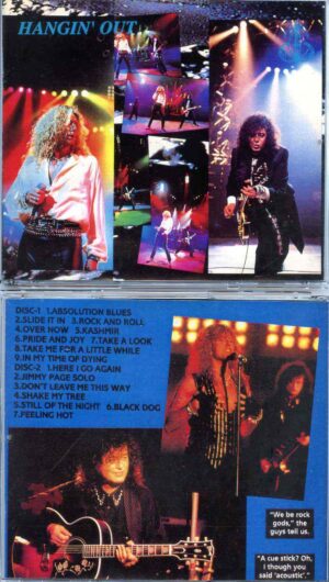 Led Zeppelin - Hangin' Out ( 2 CD ) ( David Coverdale - Jimmy Page First Ever Concert Tour 1993 )