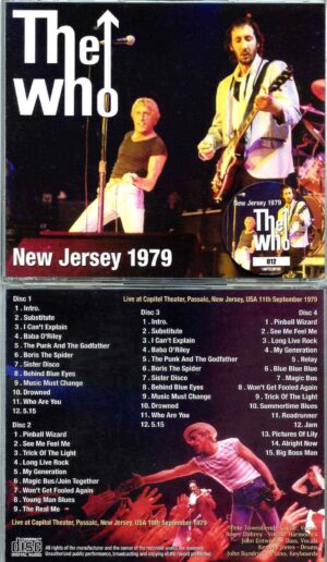 The Who - New Jersey 1979 ( 4 CD SET ) ( Capitol Theater , Passaic , New Jersey , USA , September 10th & 11th , 1979 )