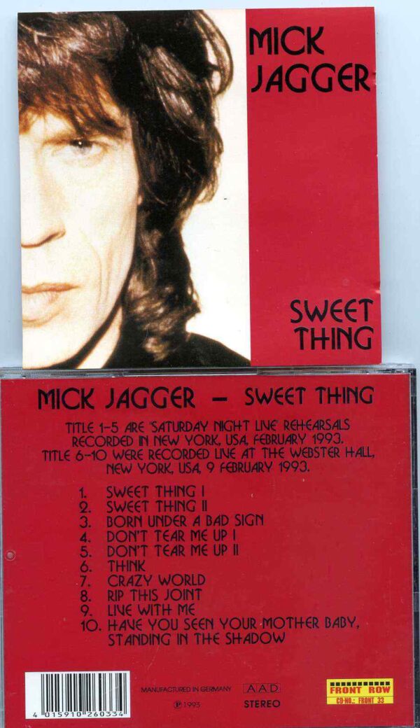 Rolling Stone - Sweet Thing ( Mick Jagger Saturday Night Live Rehearsals New York 1993 + Webster Hall , New York , Feb 9th 1993 )
