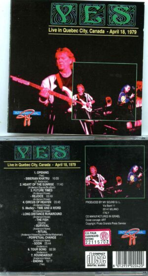 Yes- Live In Canada April 18th , 1979  ( Live at Le Colisee De Quebec , Quebec City , Canada Wednesday April 18th , 1979 )