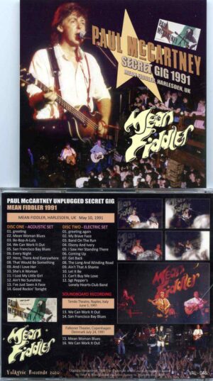 Paul Mccartney- Mean Fiddler Secret Gig 1991 ( 2 cd set ) ( Valkyrie ) ( Mean Fiddler , Harlesden , UK , May 10th , 1991 )