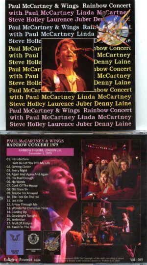 Paul Mccartney- Rainbow Concert 1979  ( Valkyrie )( Live at Rainbow Theatre , London , UK , December 5th , 1979 )
