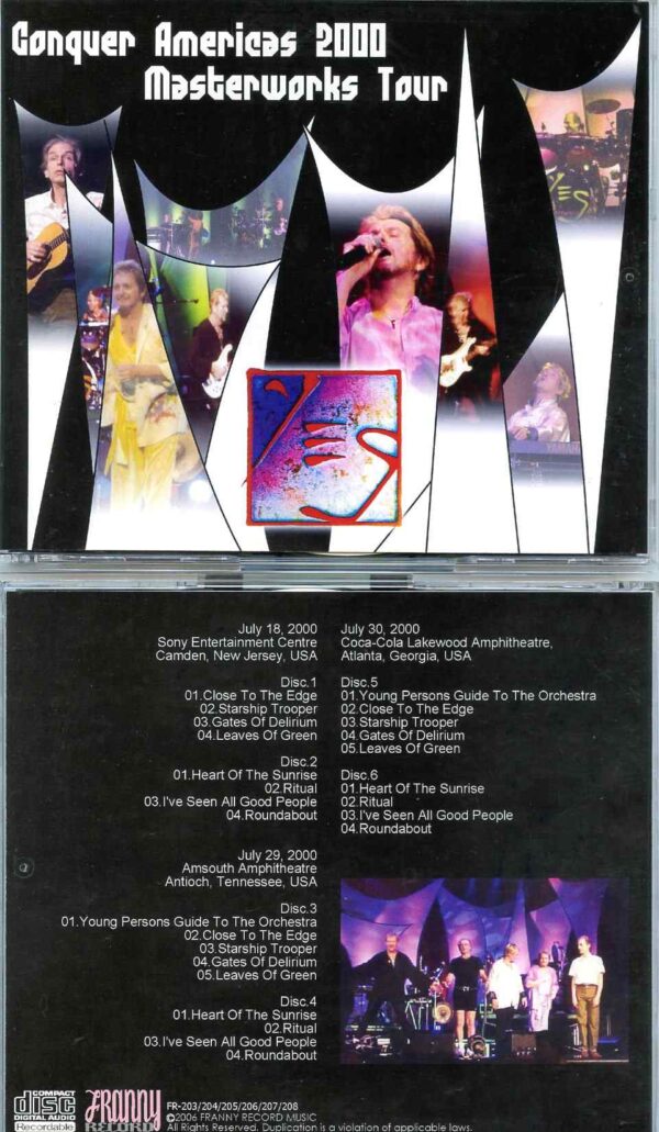 Conquer Americas 2000 ( 6 CD SET ) ( New Jersey, USA July 18th 2000 & Atlanta Georgia USA, July 30th 2000 )