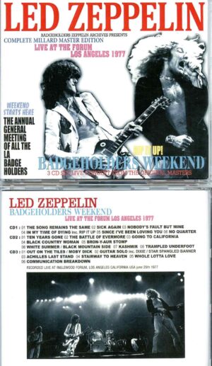 Badgeholders Weekend ( 3 CD SET ) ( Inglewood Forum, Los Angeles, CA, USA, June 25th, 1977 )