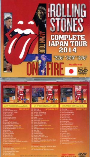 Rolling Stones - Complete Japan Tour 2014 ( 3 DVD Set ) ( MAYFLOWER ) ( Tokyo Dome February 26th, March 4th, March 6th )