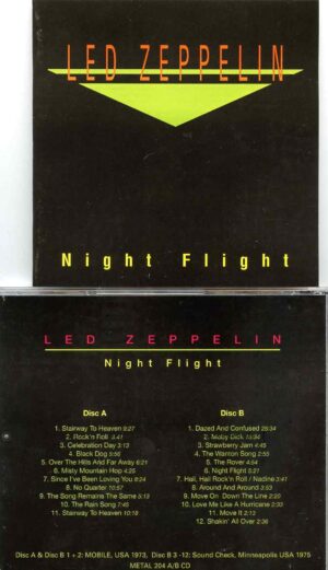Led Zeppelin - Night Flight ( 2 CD SET ) ( Mobile, USA, 1973 - Sound check Minneapolis 1975 )