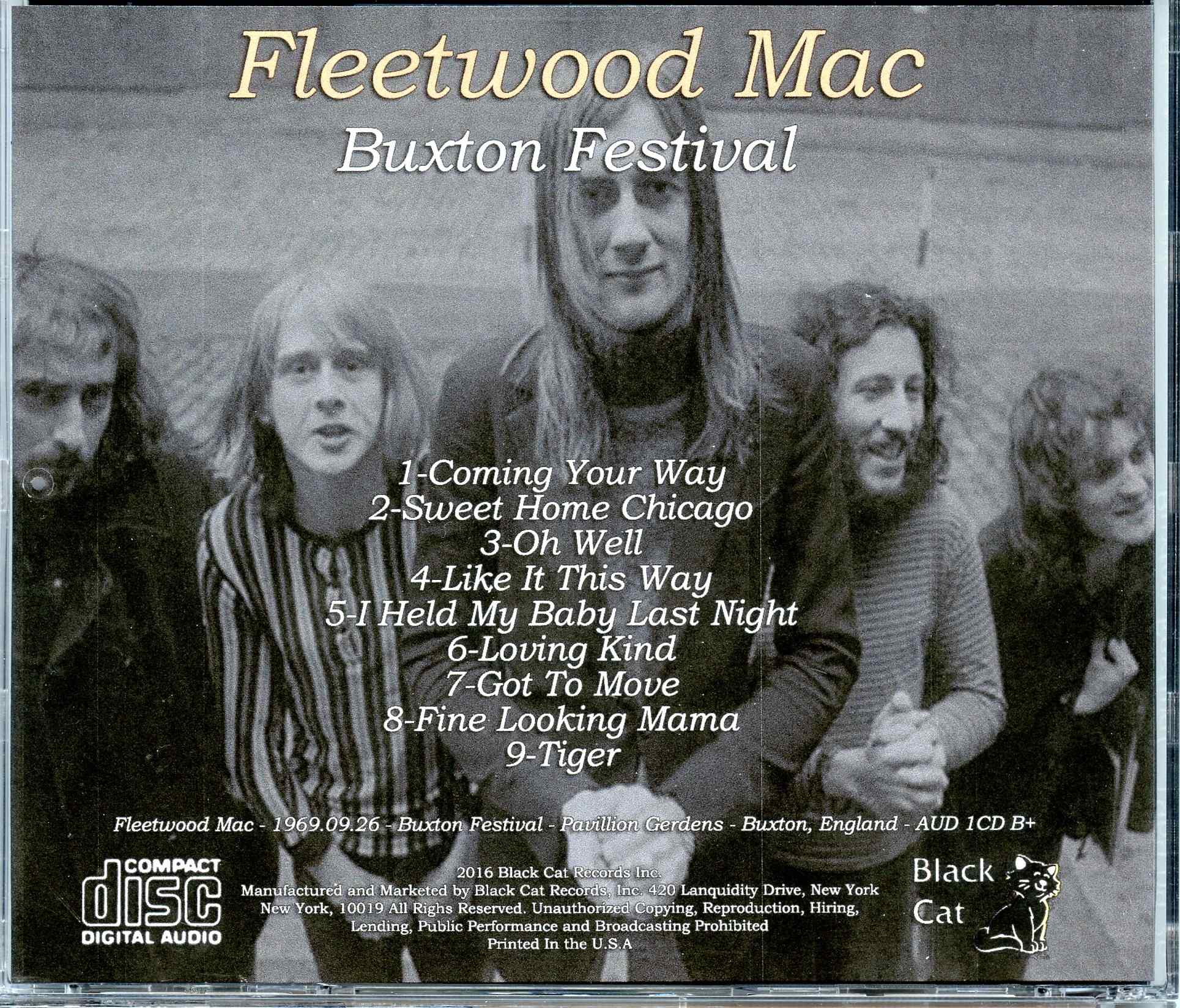 Fleetwood Mac - Buxton Festival ( Pavilion Garden, Buxton, England, September 26th, 1969 )