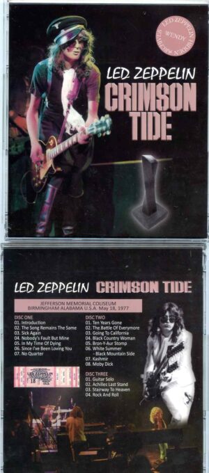 Zeppelin - Crimson Tide ( 3 CD SET ) ( Wendy ) ( Jefferson Memorial Coliseum, Birmingham, Alabama, USA, May 18th, 1977 )
