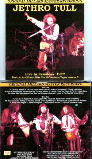 Jethro Tull - Live In Pasadena 1977 ( 2 CD SET ) ( Civic Auditorium, Pasadena, California, USA, January 14th, 1977 )