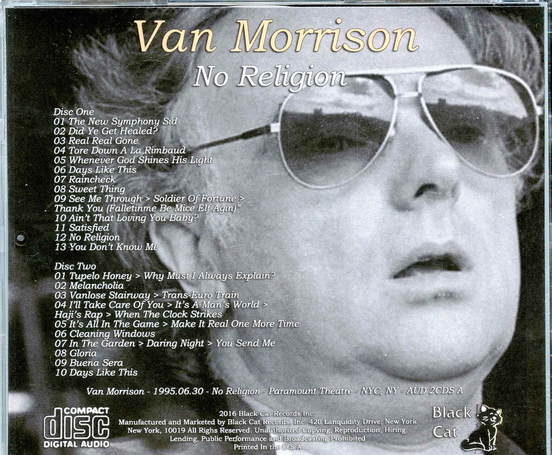 Van Morrison - No Religion ( 2 CD SET ) ( Paramount Theater, New York City, USA, June 30th, 1995 )