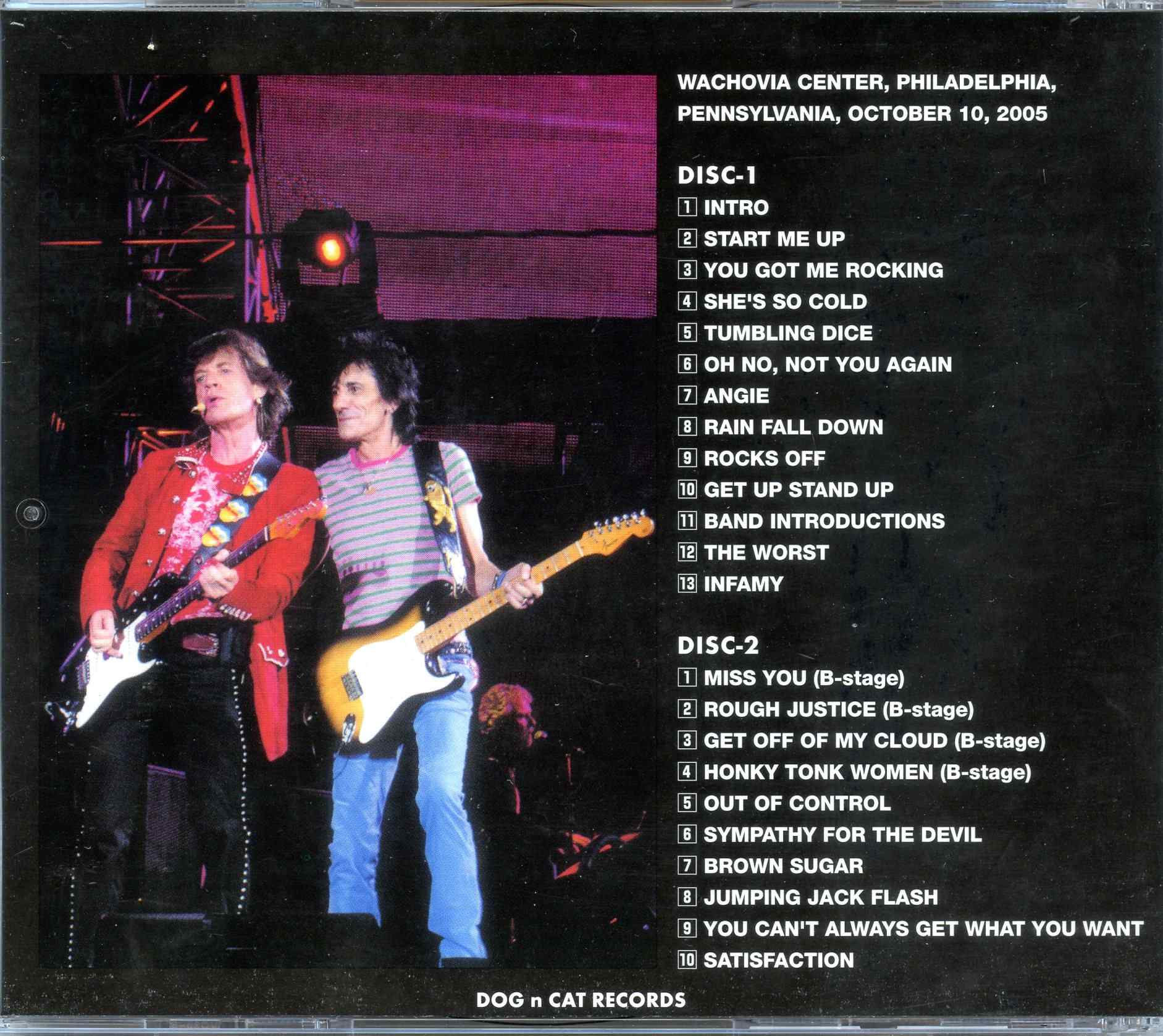 Rolling Stones - Rain Fall Down ( 2 Cd Set ) ( Dog N Cat ) ( Philadelphia, Pennsylvania, Oct 10, 2005 )