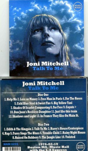Joni Mitchell - Talk to Me ( 2 CD SET ) ( Music Hall, Boston, Massachusetts, February 19th, 1976 )