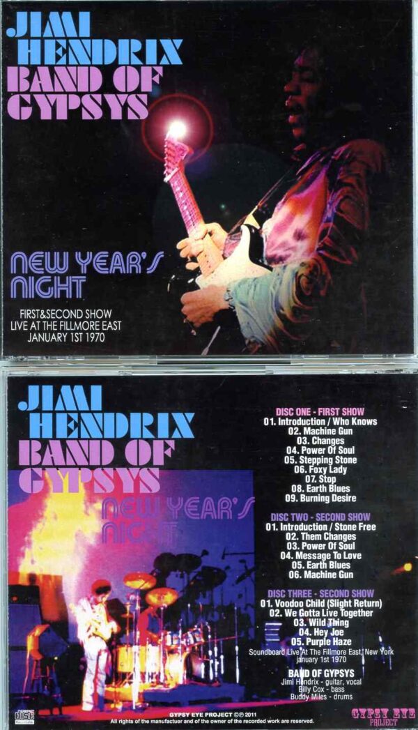 Jimi Hendrix - New Year´s Night ( 3 CD SET ) ( 1st and 2nd show, Fillmore East, New York, January 1st, 1970 )
