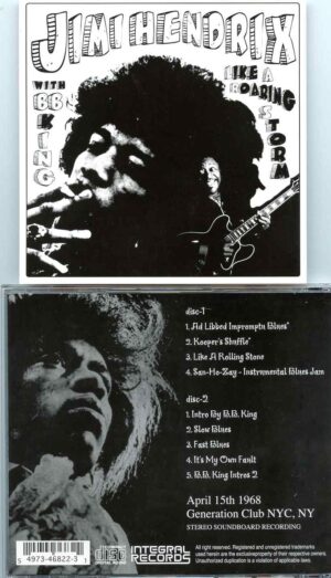 Jimi Hendrix - Like a Roaring storm ( 2 CD SET ) ( With BB King at Generation Club,New York, April 15th, 1968 )
