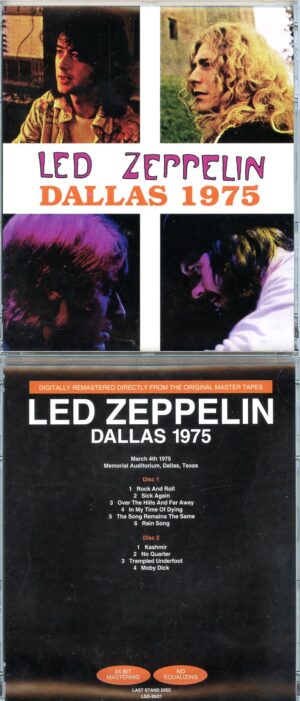 Led Zeppelin - Dallas 1975 ( 2 CD SET ) ( Memorial Auditorium, Dallas, Texas, March 4th, 1975 )