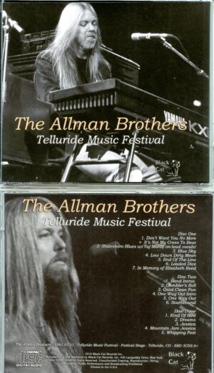 Allman Brothers - Telluride Music Festival ( 3 CD SET ) ( Telluride Music Festival, Festival Stage, Telluride, CO, July 21st, 1991 )