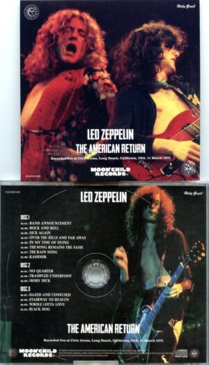 Led Zeppelin - The American Return ( 3 CD SET ) ( Civic Arena, Long Beach, California, USA, March 11th, 1975 )