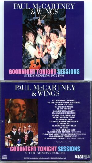Paul McCartney - Goodnight Tonight Sessions ( 1 CD ) ( 2021 BEATFILE ) ( Studio Sessions 1978 - 1980 )