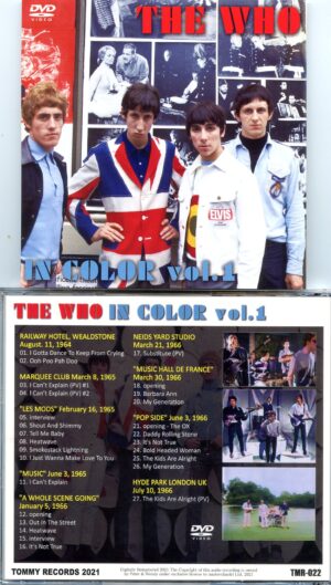 THE WHO - In Color Vol. 1  ( 1 DVD ) ( 2021 TOMMY RECORDS )