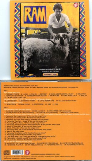 PAUL McCartney - Ram 50th Anniversary Collector´s Edition ( 2 CD SET ) ( 2021 BEAT PEST )