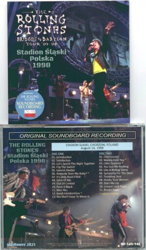 ROLLING STONES - Stadion Slaski Polska 1998 ( 2 cd set ) ( MAYFLOWER ) ( Stadion Slaski, Chorzow, Poland, August 14th, 1998 )