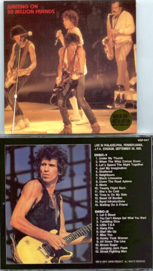 THE ROLLING STONES - Waiting On 50 Million Friends ( 2 CD )( Vinyl Gang )( JFK Stadium, Philadelphia, PA, USA, September 26th, 1981 )